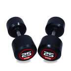 Round PU Rubber Dumbbells