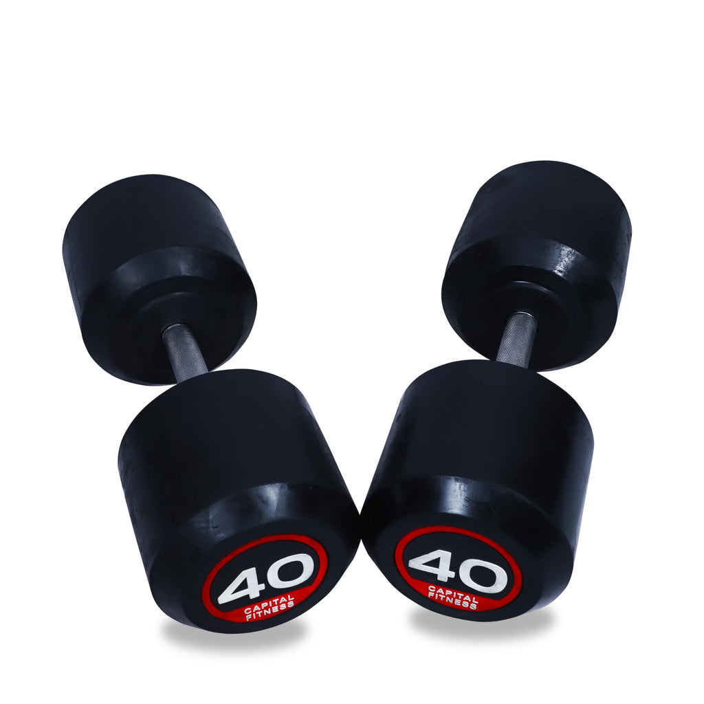 Round PU Rubber Dumbbells