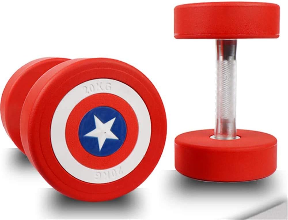 Captain America Rubber Dumbbells