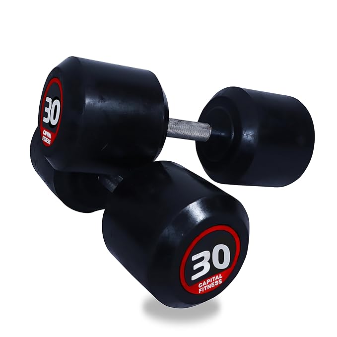 Round PU Rubber Dumbbells