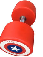 Captain America Rubber Dumbbells