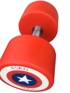 Captain America Rubber Dumbbells