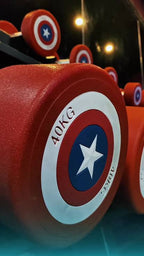 Captain America Rubber Dumbbells