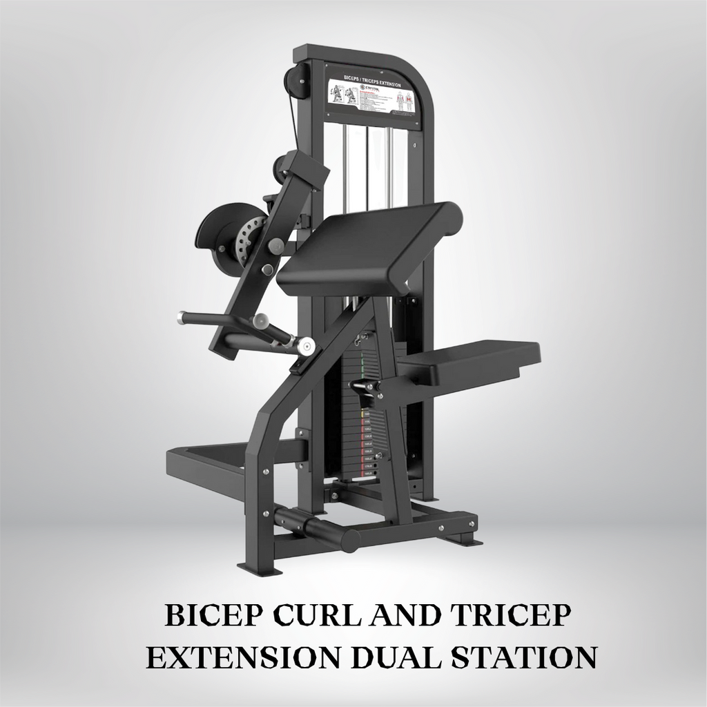 Bicep Curl And Tricep Extension Dual Station