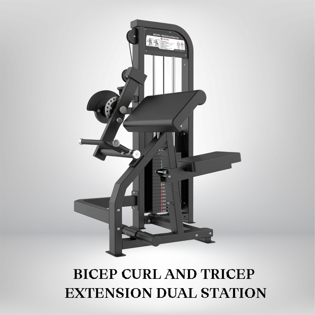 Bicep Curl And Tricep Extension Dual Station