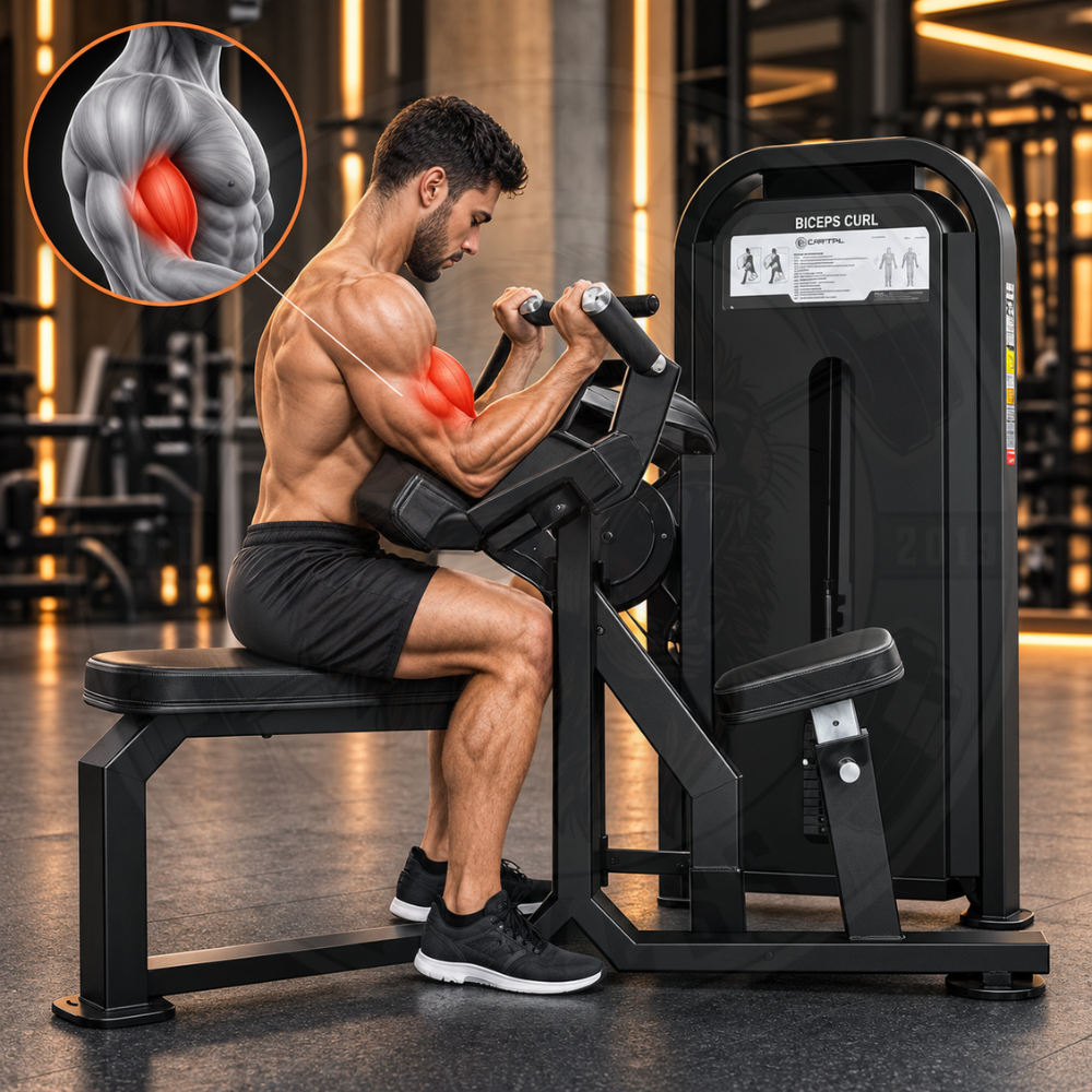 Bicep Curl Single Station Astra series
