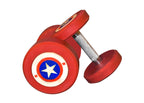 Captain America Rubber Dumbbells