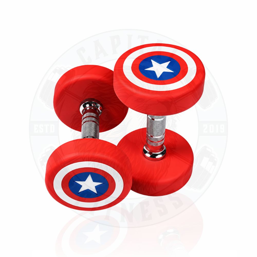 Captain America Rubber Dumbbell