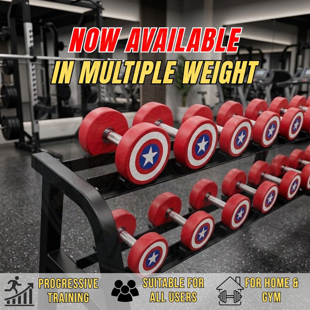 Captain America Rubber Dumbbell