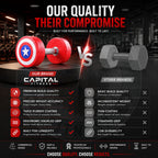 Captain America Rubber Dumbbell