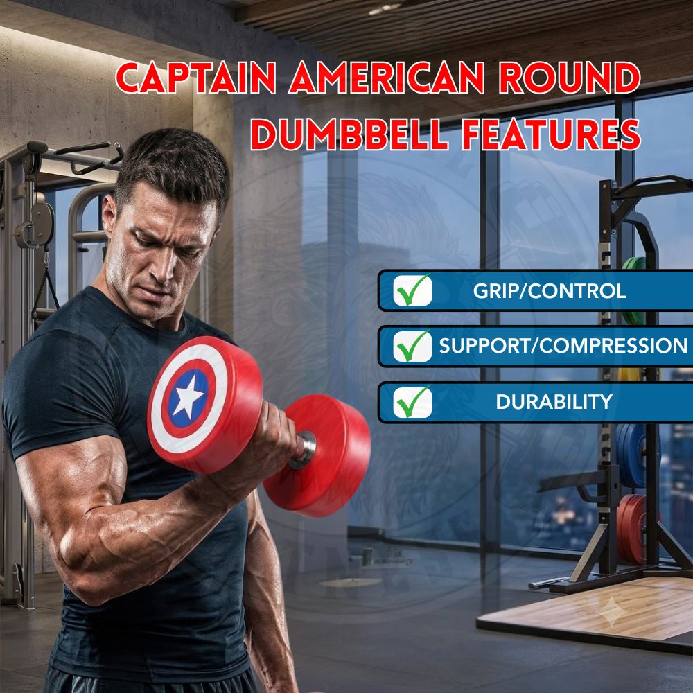 Captain America Rubber Dumbbell