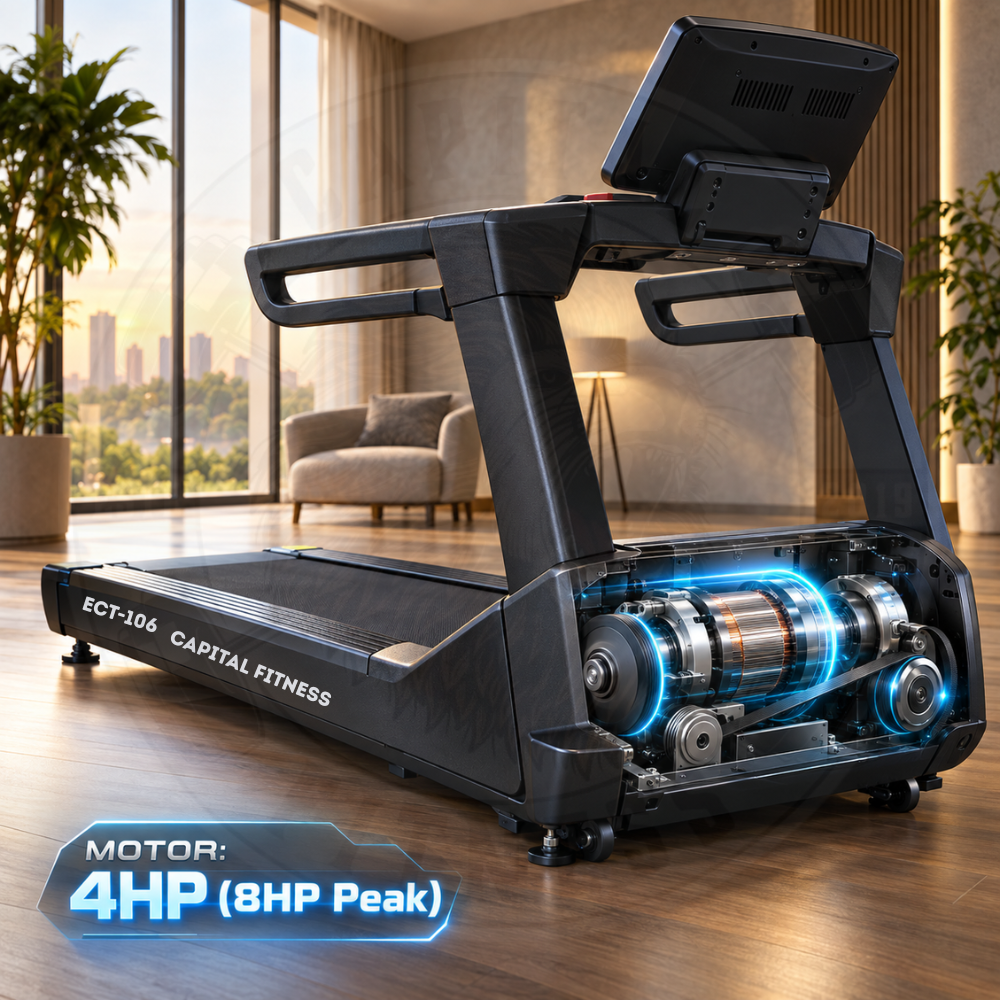 Commercial Treadmill ECT-106 - Motor 4HP (8HP Peak)