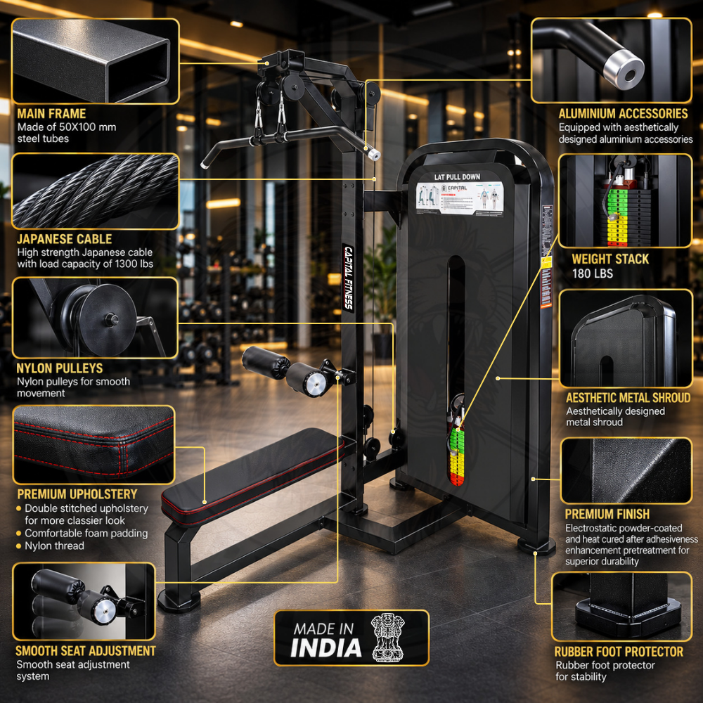 Lat Pull Down Dual Pulley Single Station Astra series