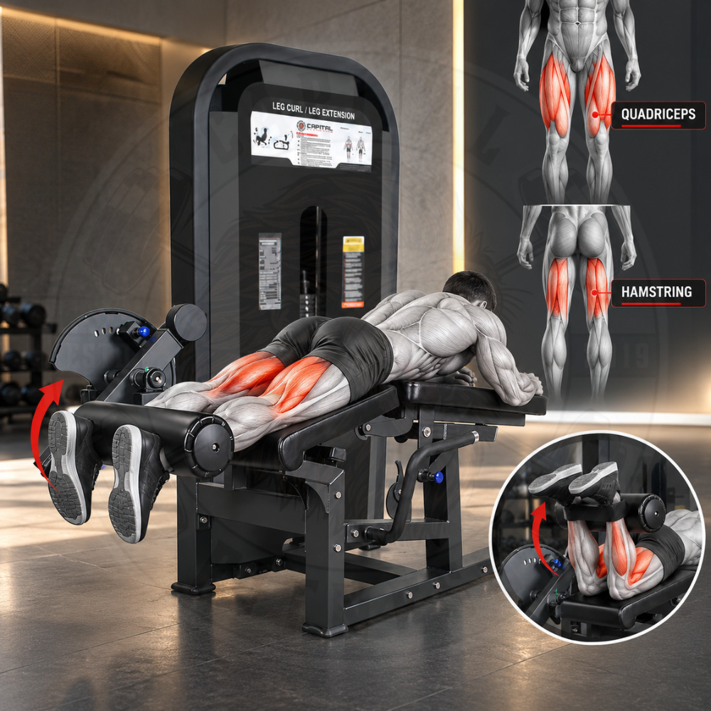 Leg Extension And Leg Curl Dual Station Astra series