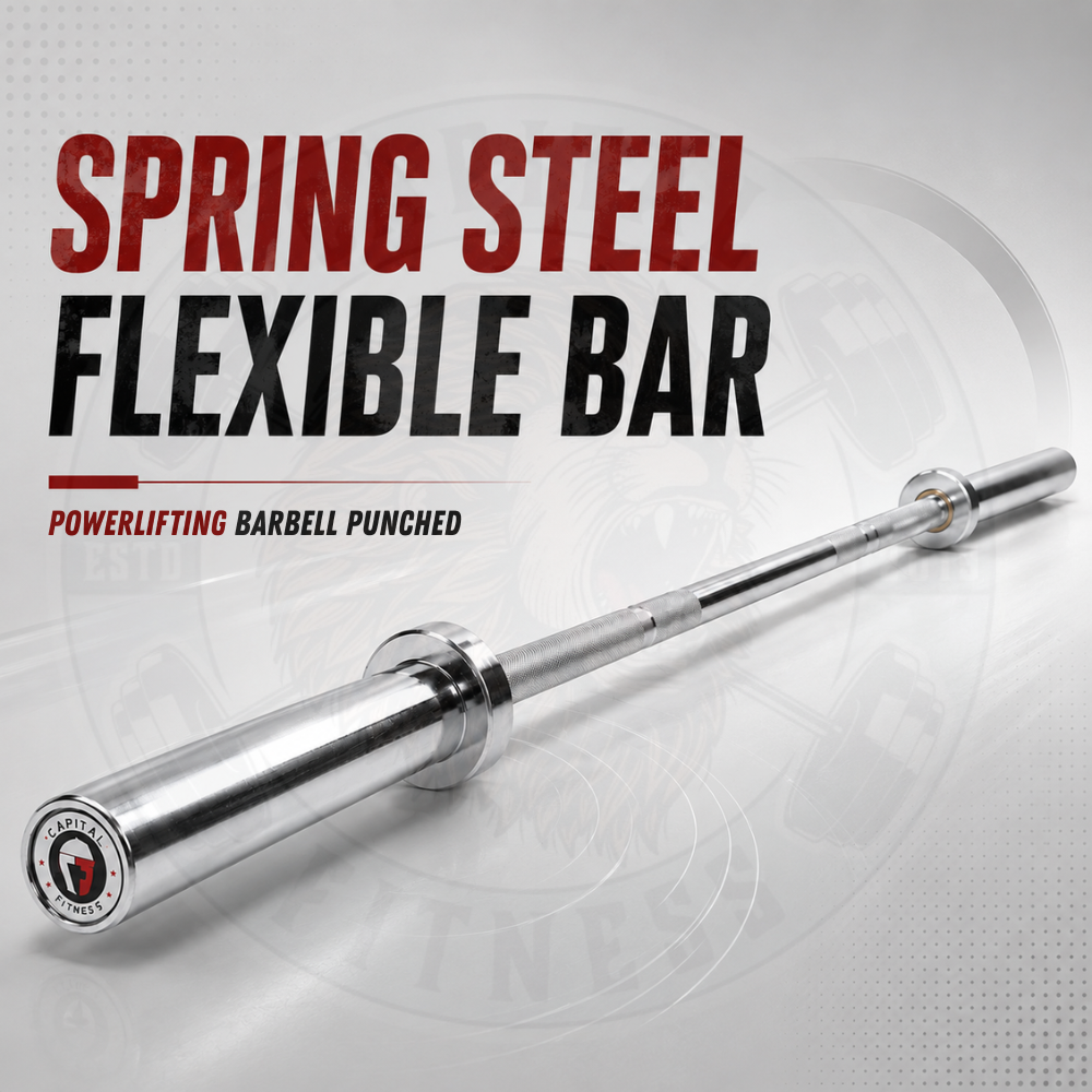 7.2 Feet Olympic Vulcan Powerlifting Flexible Barbell
