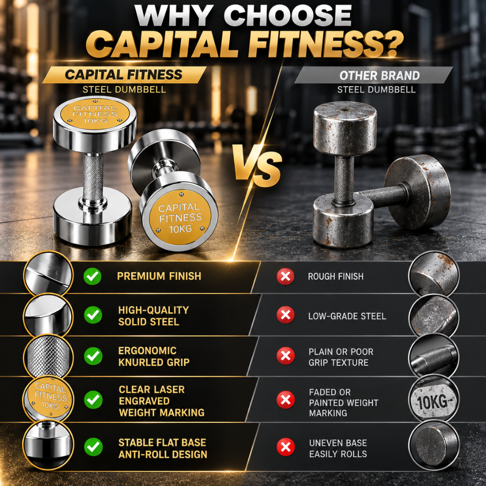 Steel Dumbbell for Gym