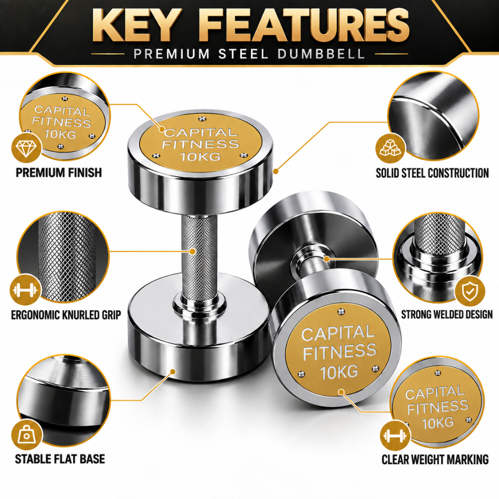 Steel Dumbbell for Gym