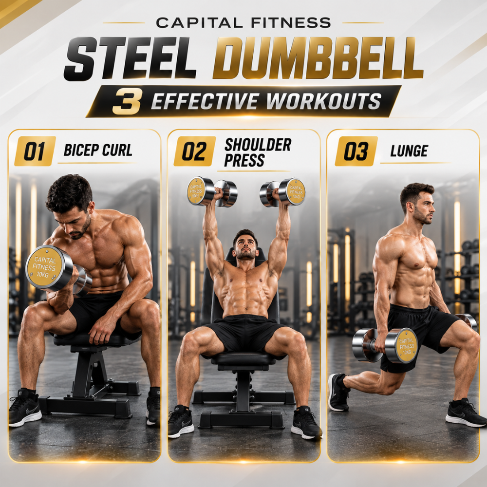 Steel Dumbbell for Gym