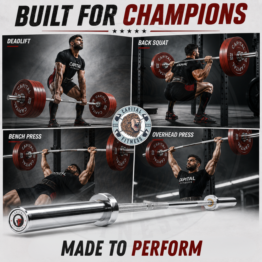 7.2 Feet Olympic Vulcan Powerlifting Flexible Barbell