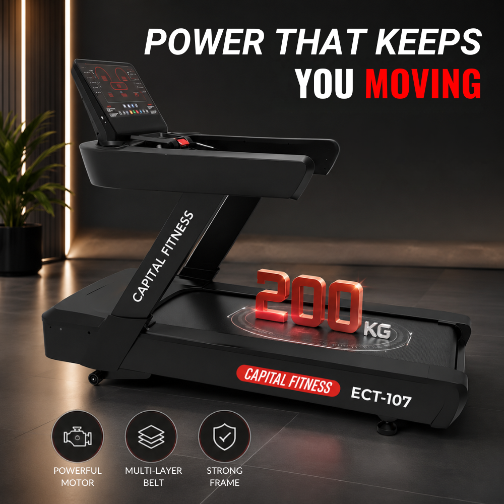 ECT 107 4HP 8HP Peak Commercial Treadmill