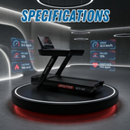 ECT 107 4HP 8HP Peak Commercial Treadmill