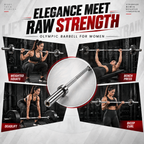 Olympic Barbell 7 Feet 15kg Weight 25mm Grip for Women
