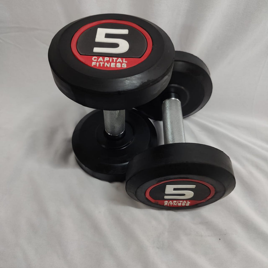 Round PU Rubber Dumbbells
