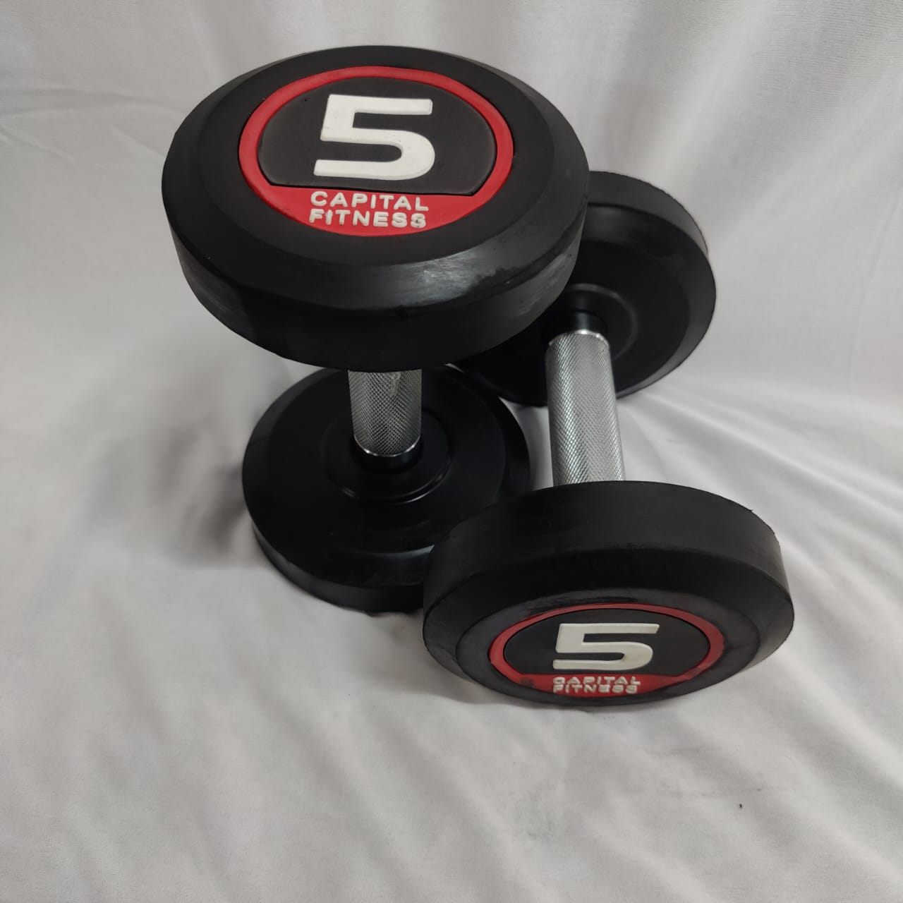 Round PU Rubber Dumbbells