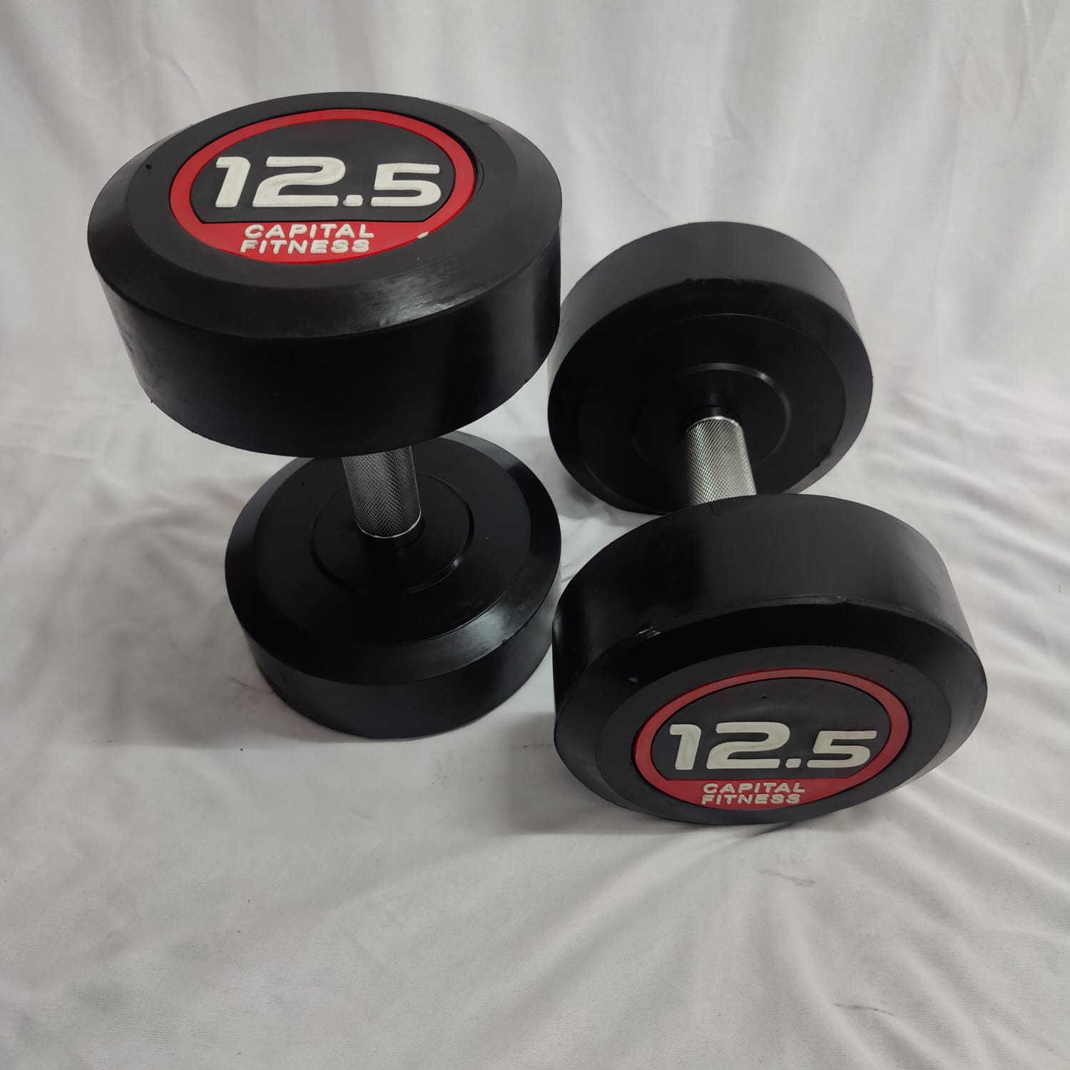 Round PU Rubber Dumbbells