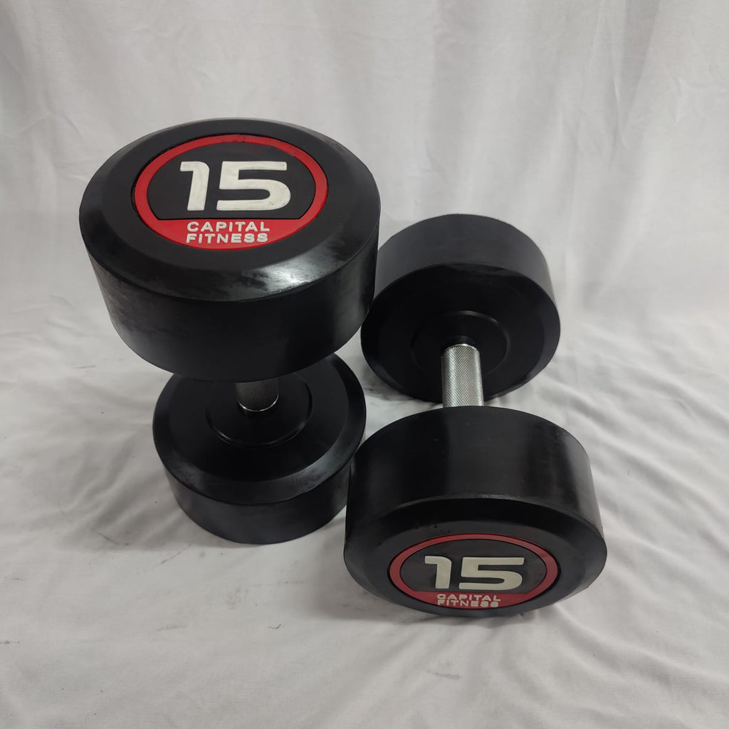 Round PU Rubber Dumbbells
