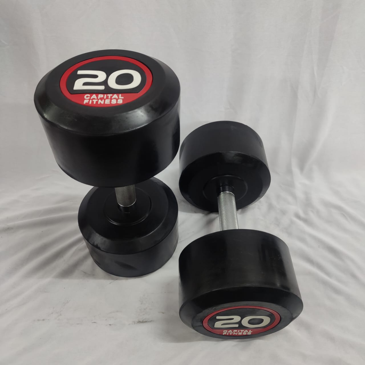 Round PU Rubber Dumbbells