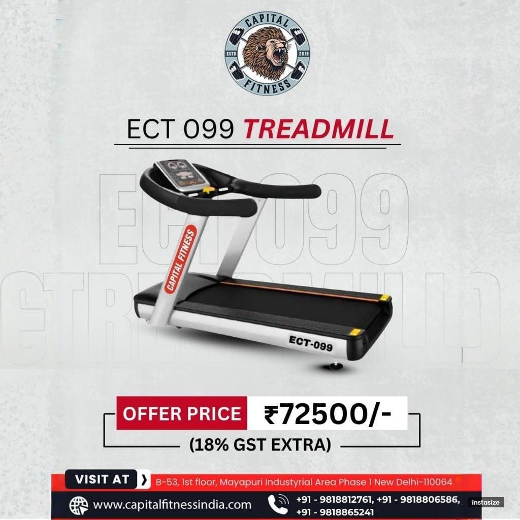 ECT 099 4HP 8HP Peak Commercial Treadmill