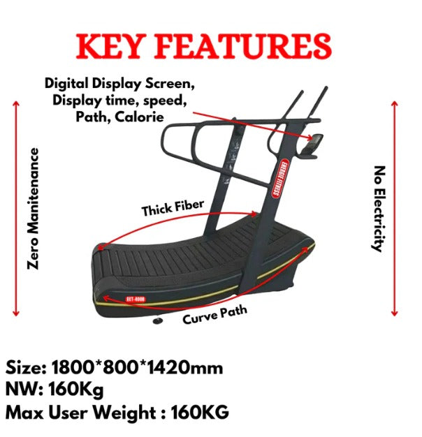 ECT 400b Commercial Curve Treadmill