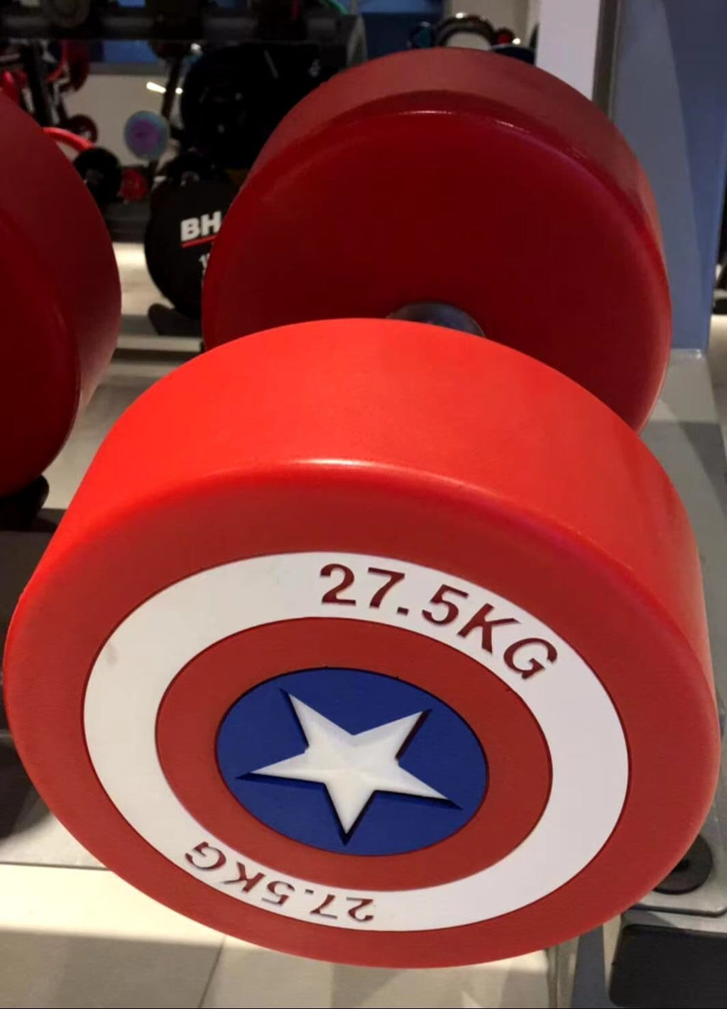 Captain America Rubber Dumbbells