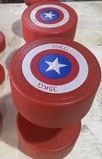 Captain America Rubber Dumbbells