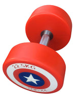 Captain America Rubber Dumbbells