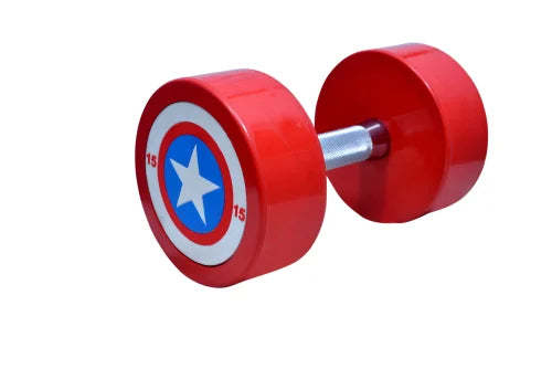 Captain America Rubber Dumbbells