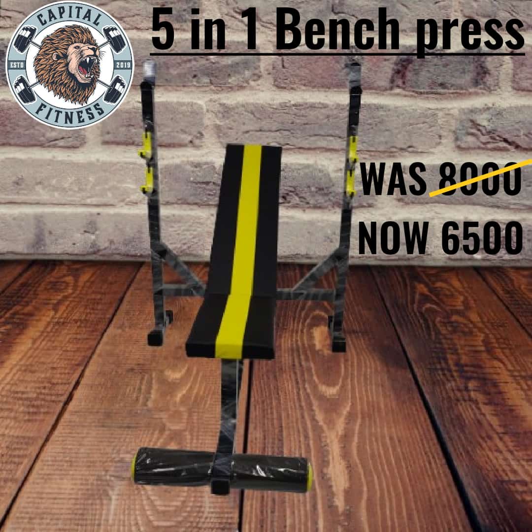 5 in 1 Bench press with rod holder